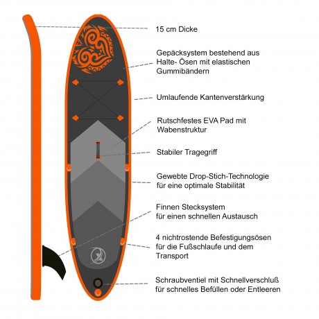 Nemaxx PB300  Paddle Board 300x76x15cm