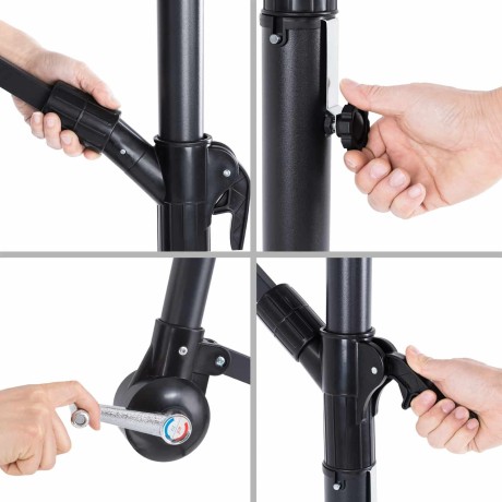 Slunečník 350 cm průměr modrá barva