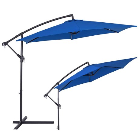 Slunečník 350 cm průměr modrá barva