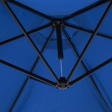 Slunečník 350 cm průměr modrá barva