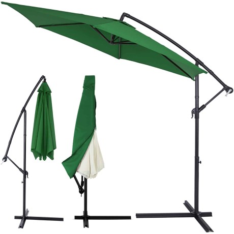 Slunečník 350 cm průměr zelená barva