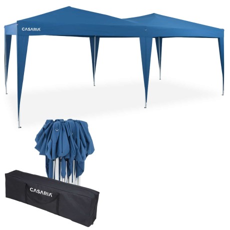 Skladací altánok párty stan modrá 3x6m UV ochrana 50+