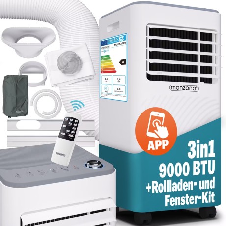Mobilní klimatizace více funkcí  chlazení, odvlhčovač, ventilátor a režim spánku