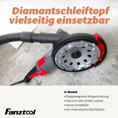 kópia z FANZTOOL Brúska na betón diamantový brúsny kotúč 1500W/125mm