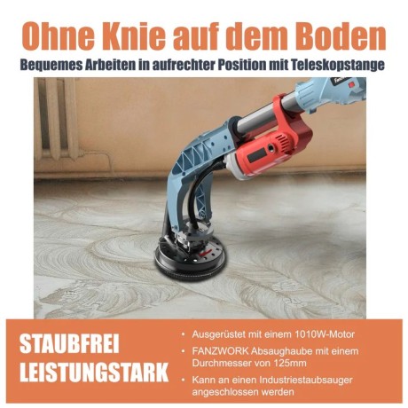 FANZTOOL teleskopická brúska na betón 1010W s diamantovým kotúčom 125mm