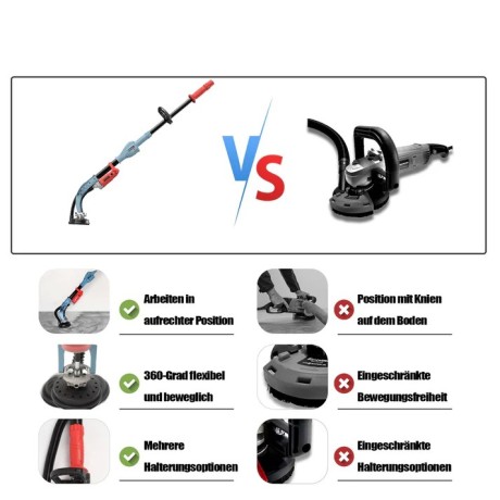 FANZTOOL teleskopická brúska na betón 1010W s diamantovým kotúčom 125mm