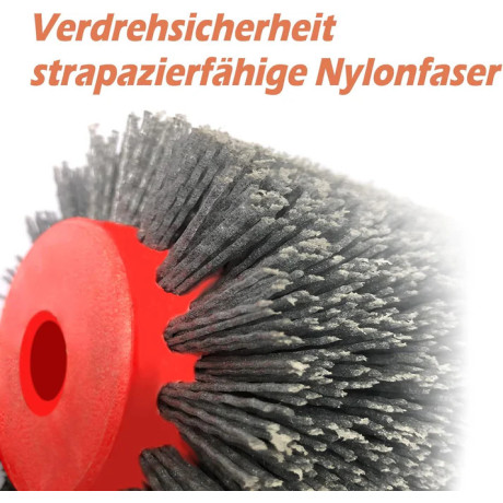 Brúsna kefa FANZTOOL s nylonovou kefou pre saténový stroj | šírka 100 mm, priemer drhnutia 120 mm